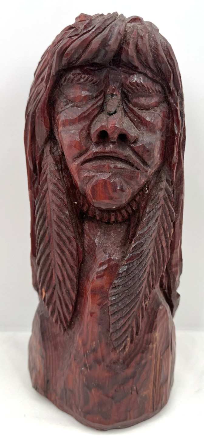 Vintage Hand Carved Wood Native Aboriginal Folk Art Sculpture Raw Edge Signed Vintage Hand Carved Wood Native Aboriginal Folk Art Sculpture Raw Edge Signed