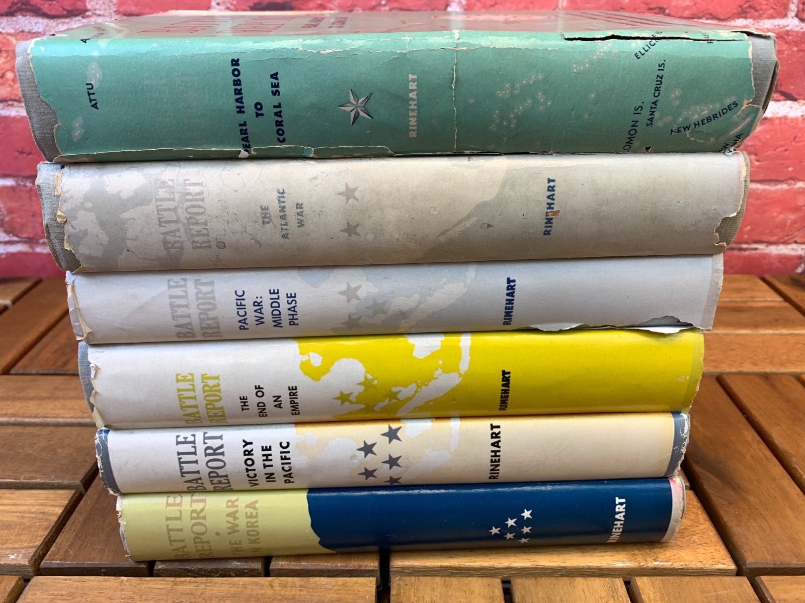 BATTLE REPORT Walter Karig Vols 1-6 Books WW2 WWII Navy Pacific Atlantic Korea