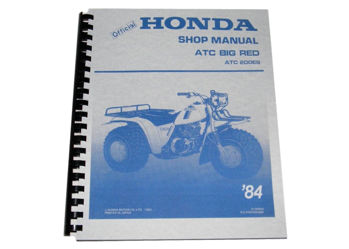 Honda Shop Manual 1984 ATC Big Red ATC 200ES Honda Shop Manual 1984 ATC Big Red ATC 200ES