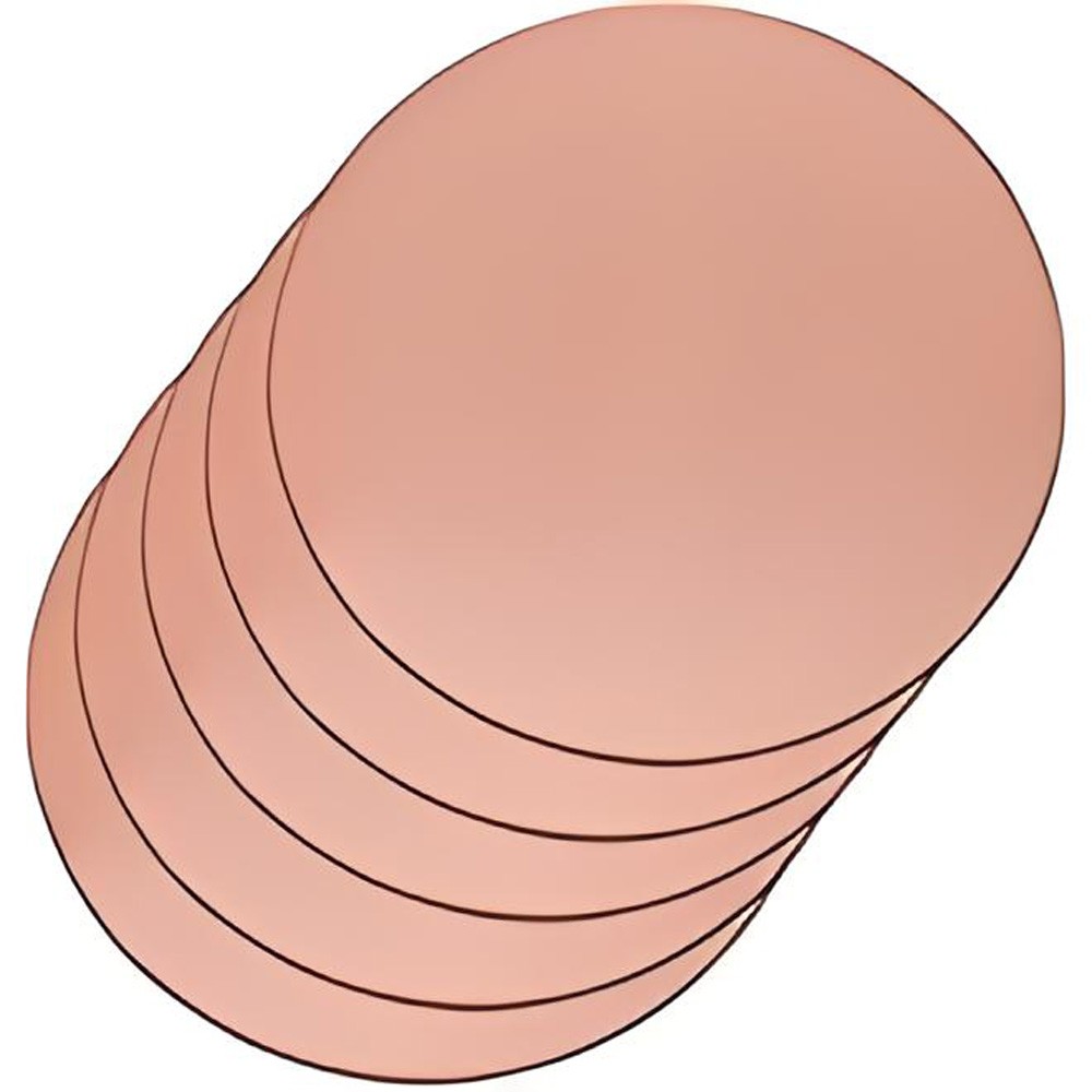 10-300mm Solid Pure Copper Discs Blanks Round Plate Metal Sheet 0.5~6mm Thick