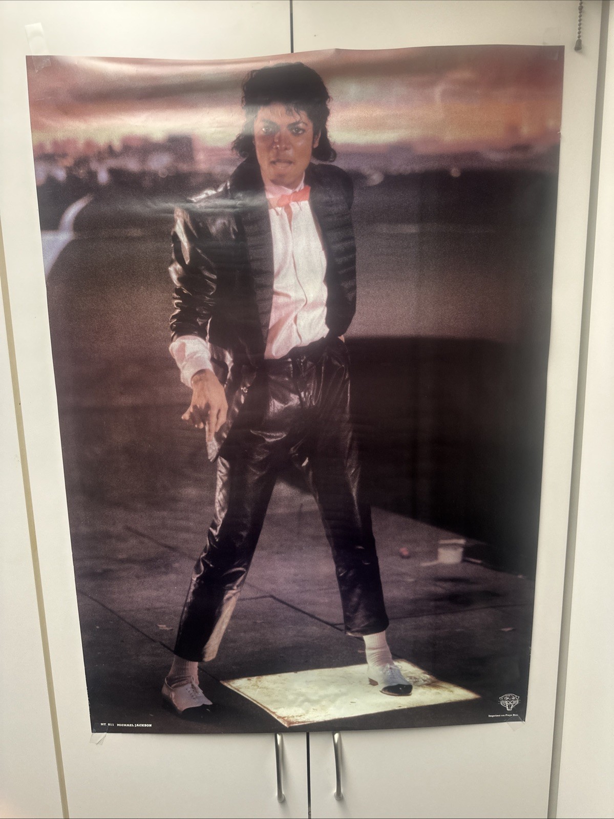 Vintage King Of Pop Michael Jackson 24x33 Billy Jean Poster 80’s Lighted walk