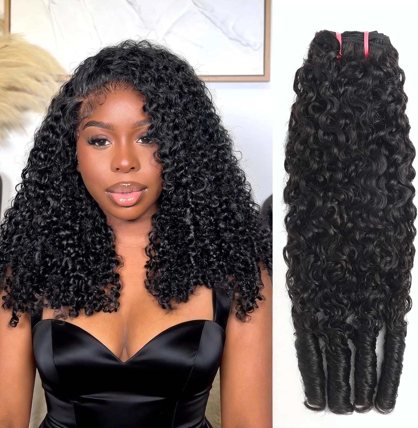 16A Burmese Curly Human Hair Bundle 18in Unprocessed Raw Virgin Double Weft 16A Burmese Curly Human Hair Bundle 18in Unprocessed Raw Virgin Double Weft