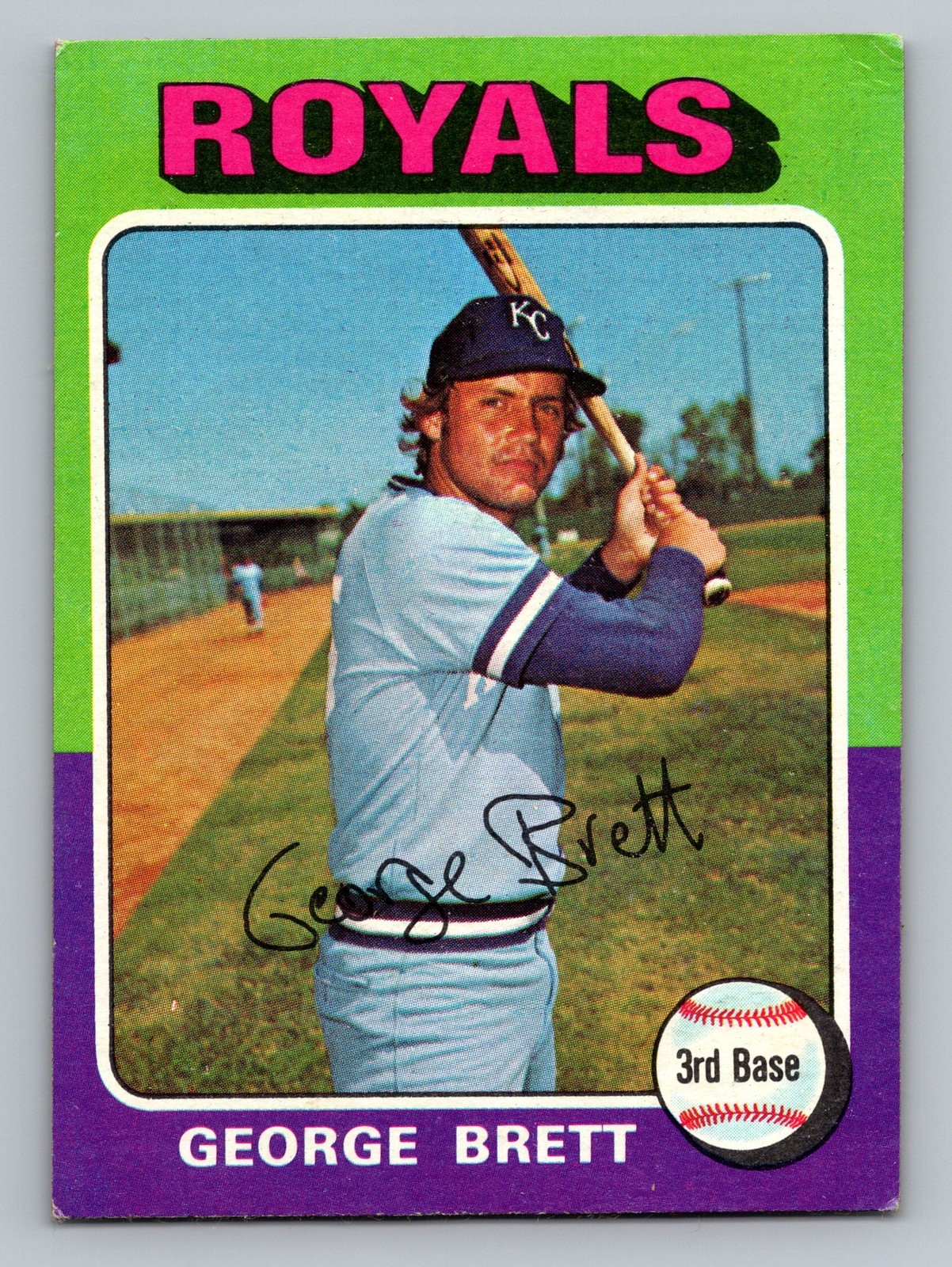 1975 Topps #228 George Brett Rookie RC Kansas City Royals HOF Vintage Card EX-MT