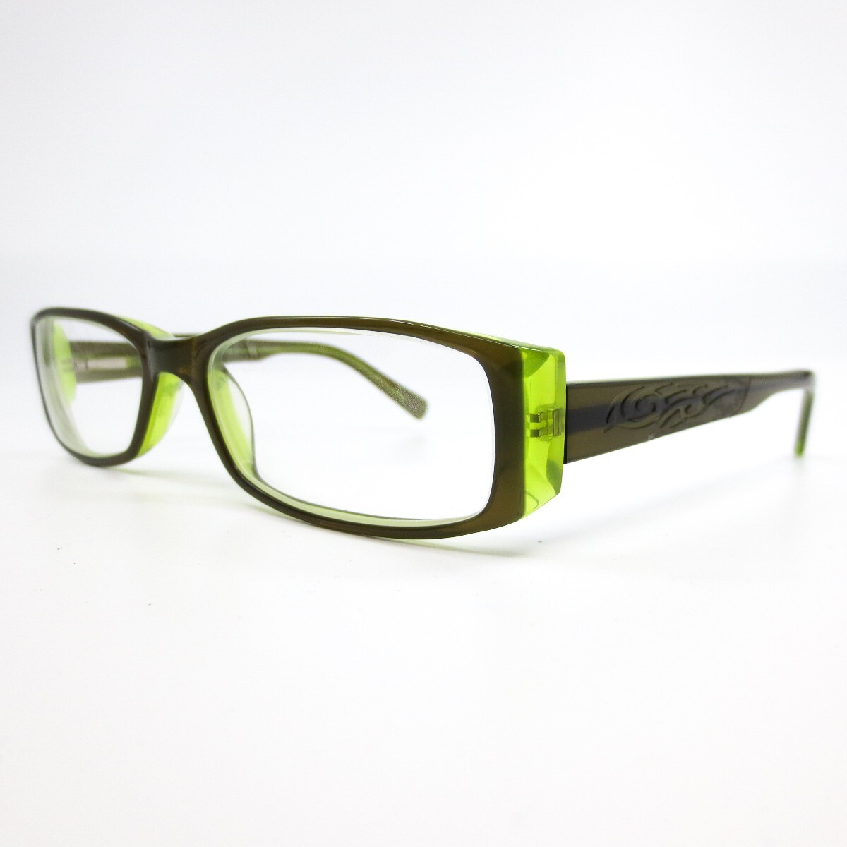 Luxottica LU9021 C236 Eyeglasses Full Rim green Rectangle Frame 51-16-135