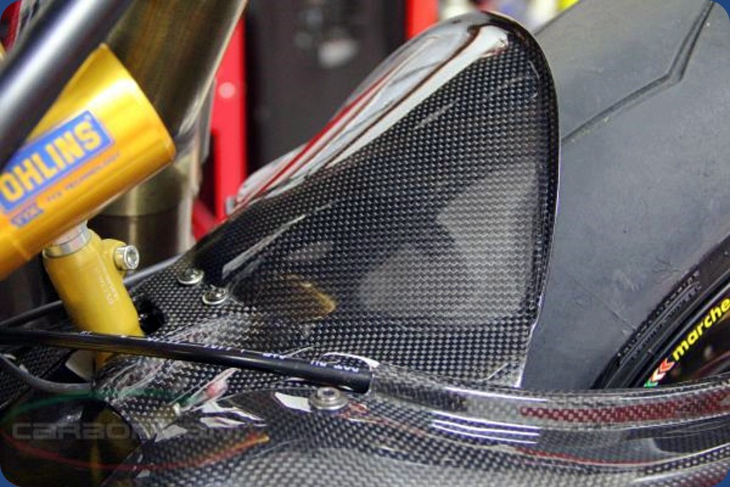 Carbon Rear Hugger for Ducati 848, 1098, 1198, S, R, SP evo mudguard sbk
