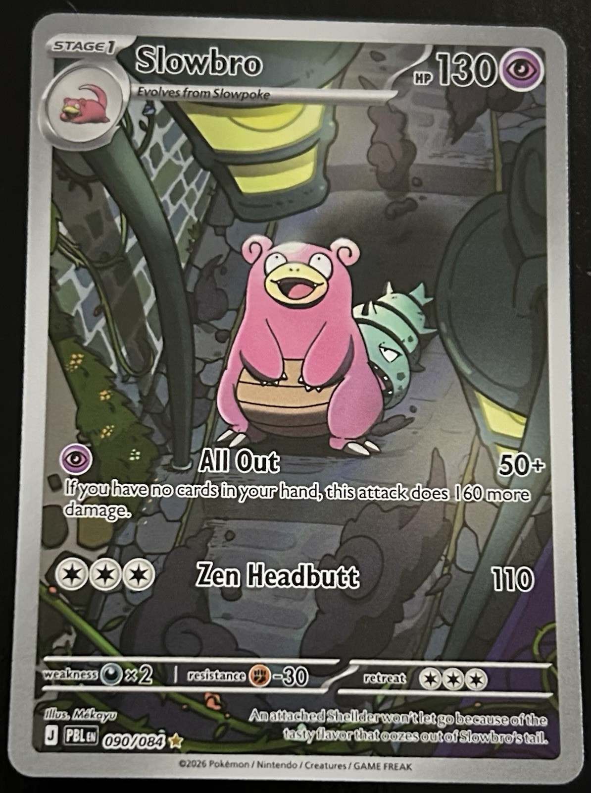 Slowbro 090/084 Me05: Pitch Black Holo Slowbro 090/084 Me05: Pitch Black Holo