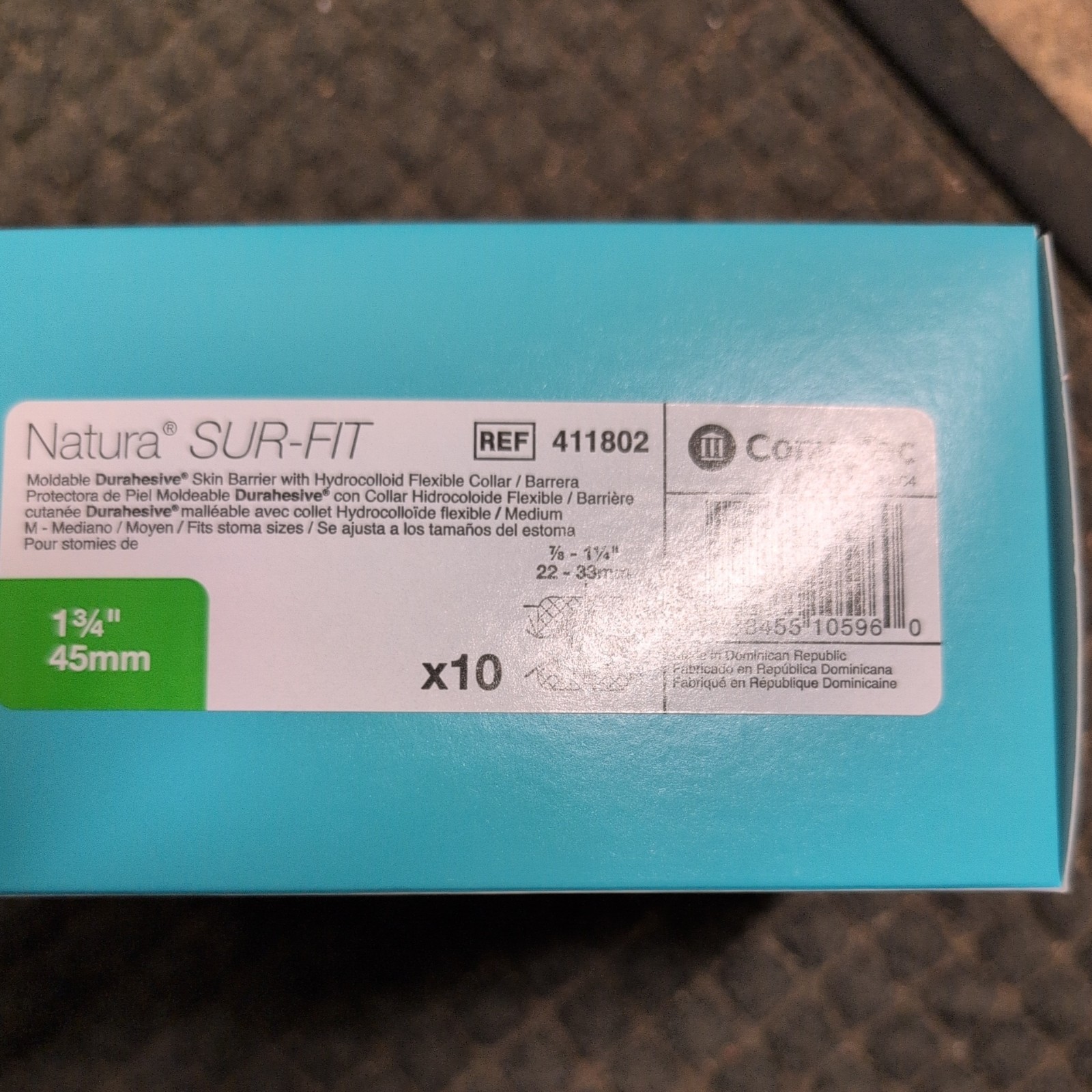 10ct  ConvaTec 411802 Natura Sur-Fit Moldable Skin Barrier 9/30 exp date