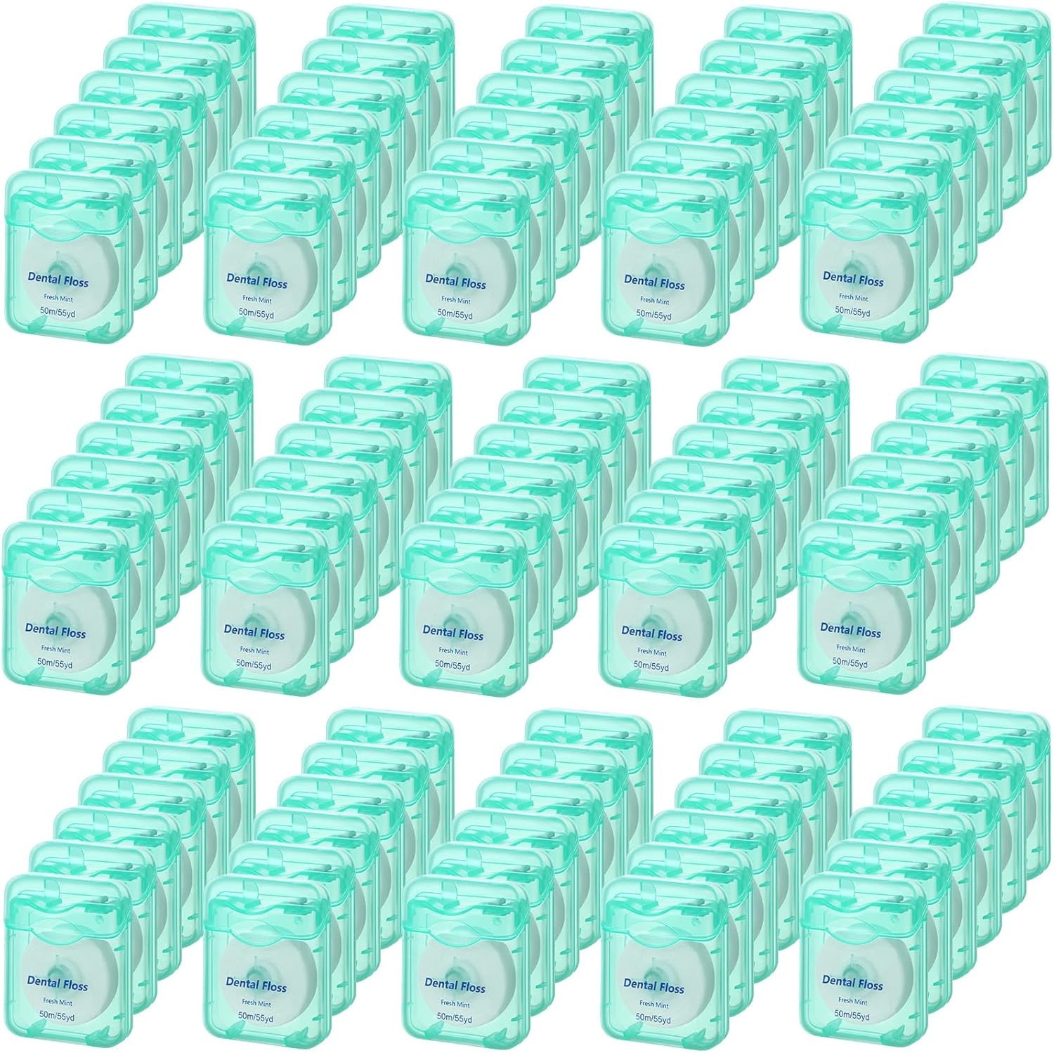 96 Pack Dental Floss Bulk Mint Flavored,Mint Green