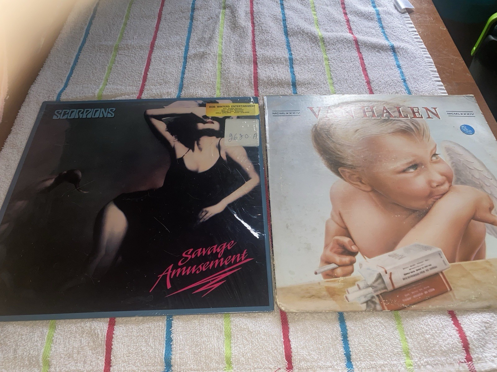scorpions savage amusement vinyl Mercury Van Halen 1984 Warner Brothers scorpions savage amusement vinyl Mercury Van Halen 1984 Warner Brothers