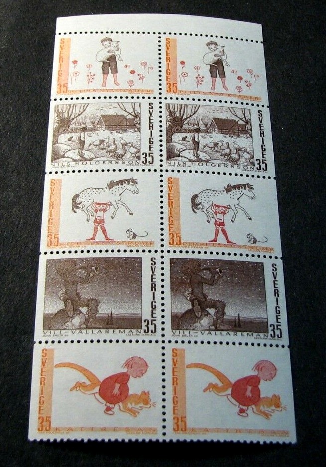 Sweden Stamp Scott# 841a Swedish Fairy Tales 1969 MNH Blkt Pane C506 Sweden Stamp Scott# 841a Swedish Fairy Tales 1969 MNH Blkt Pane C506