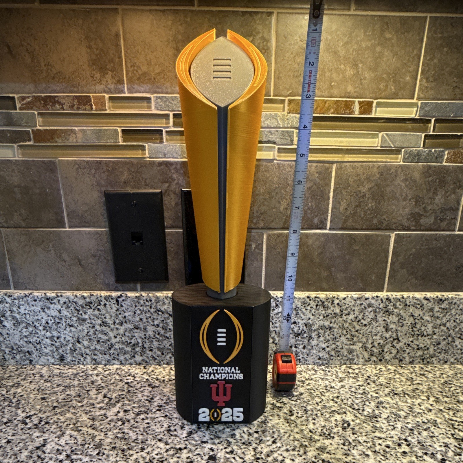 INDIANA STATE 2025 National Championship 13” Replica Trophy -UV print