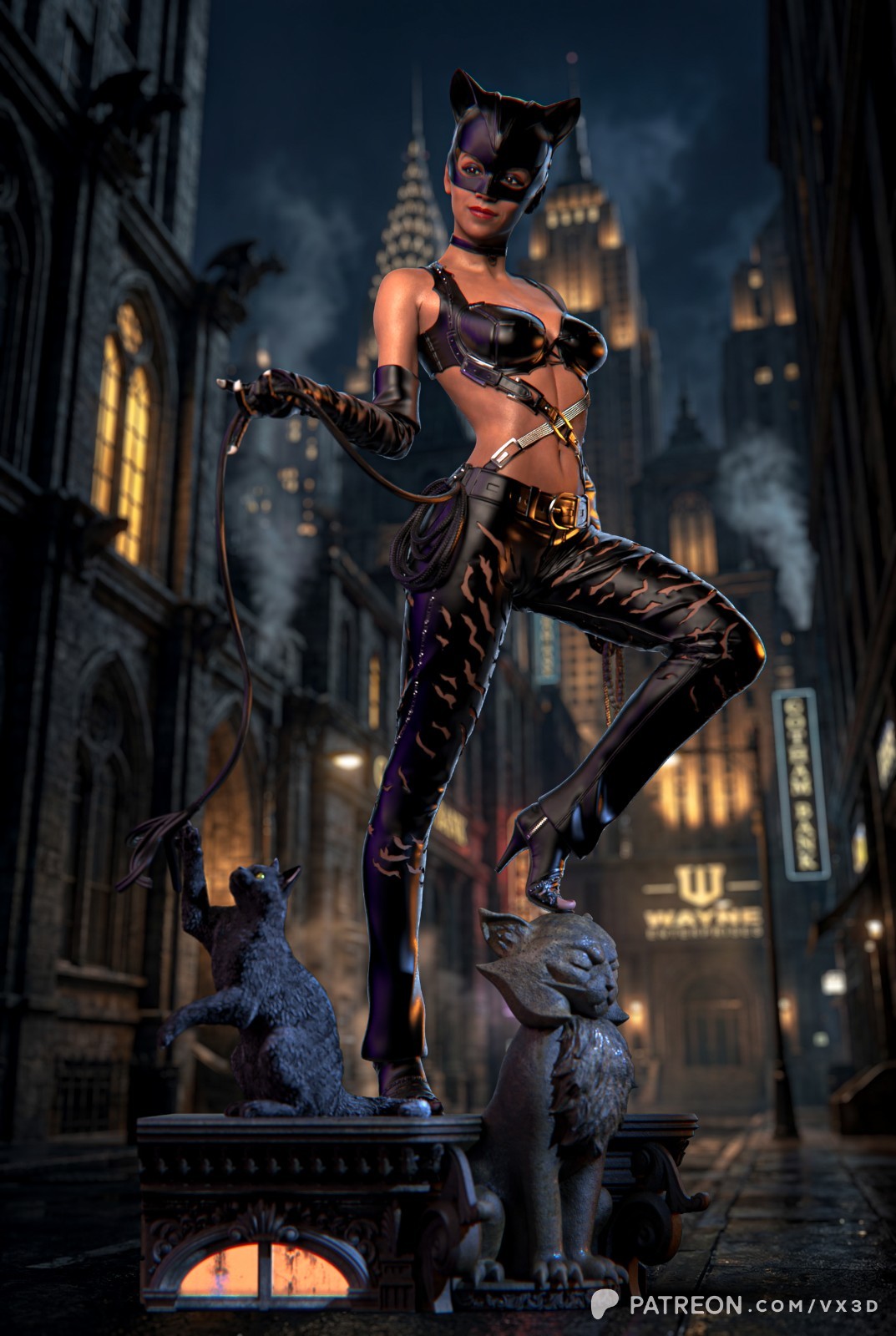 Catwoman SFW/NSFW Sculpture(300mm)Unassembled/Unpainted/3D Printed