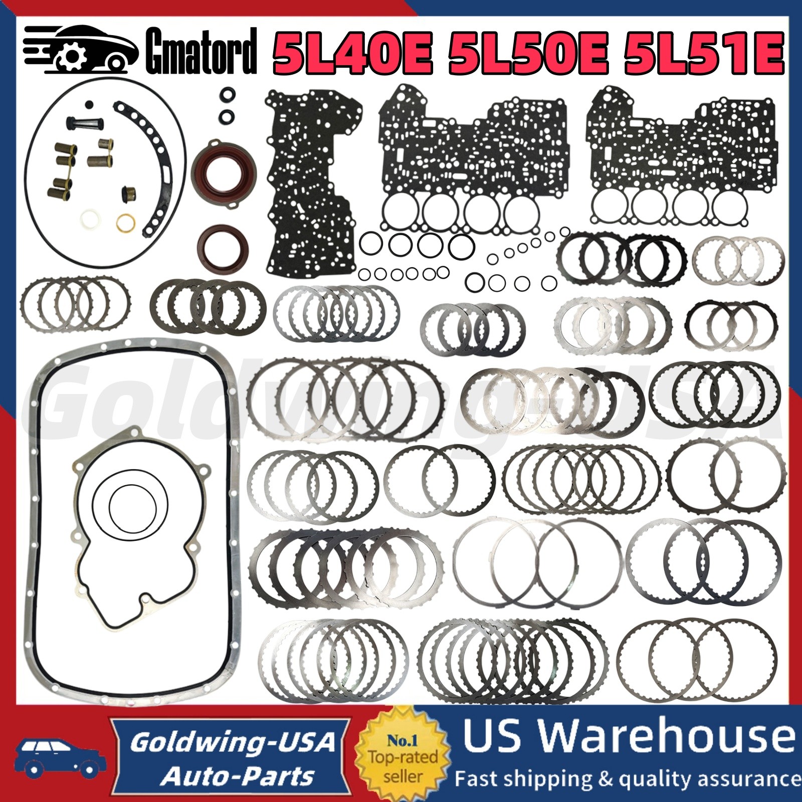 New 5L40E 5L50E 5L51E Transmission Overhaul Rebuild Kit for BMW Cadillac Saturn