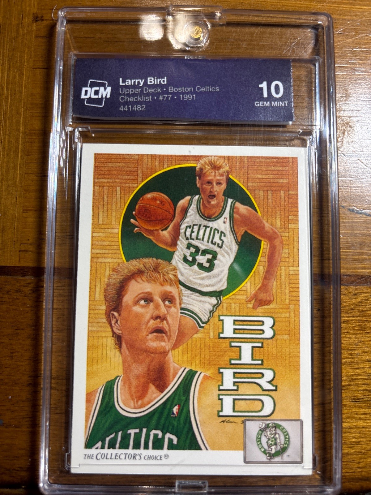 1991 Upper Deck Boston Celtics Checklist Larry Bird #77 DCM 10
