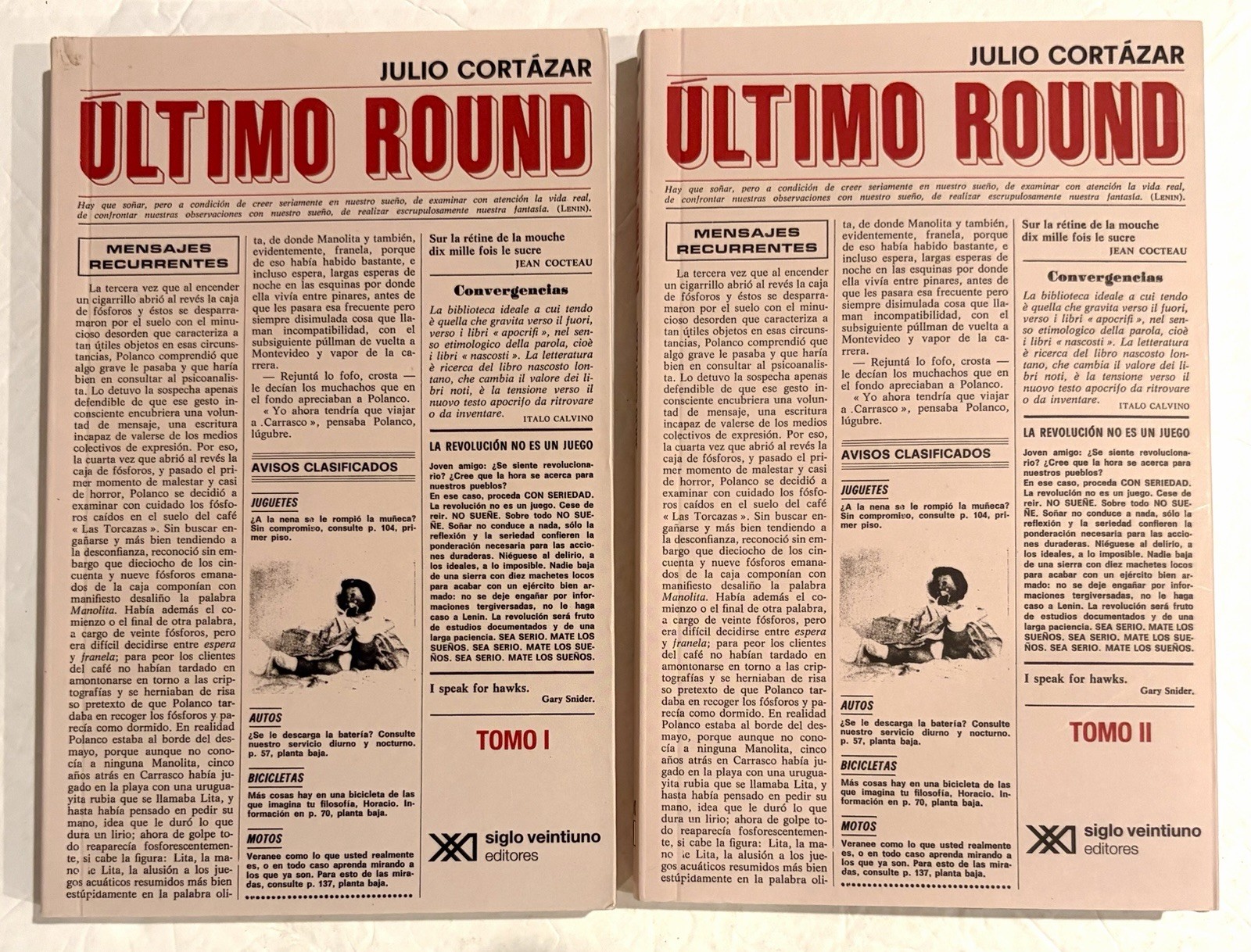 JULIO CORTAZAR Ultimo Round 2016 Vol I and II Editorial Siglo XXI Photobook Rare JULIO CORTAZAR Ultimo Round 2016 Vol I and II Editorial Siglo XXI Photobook Rare