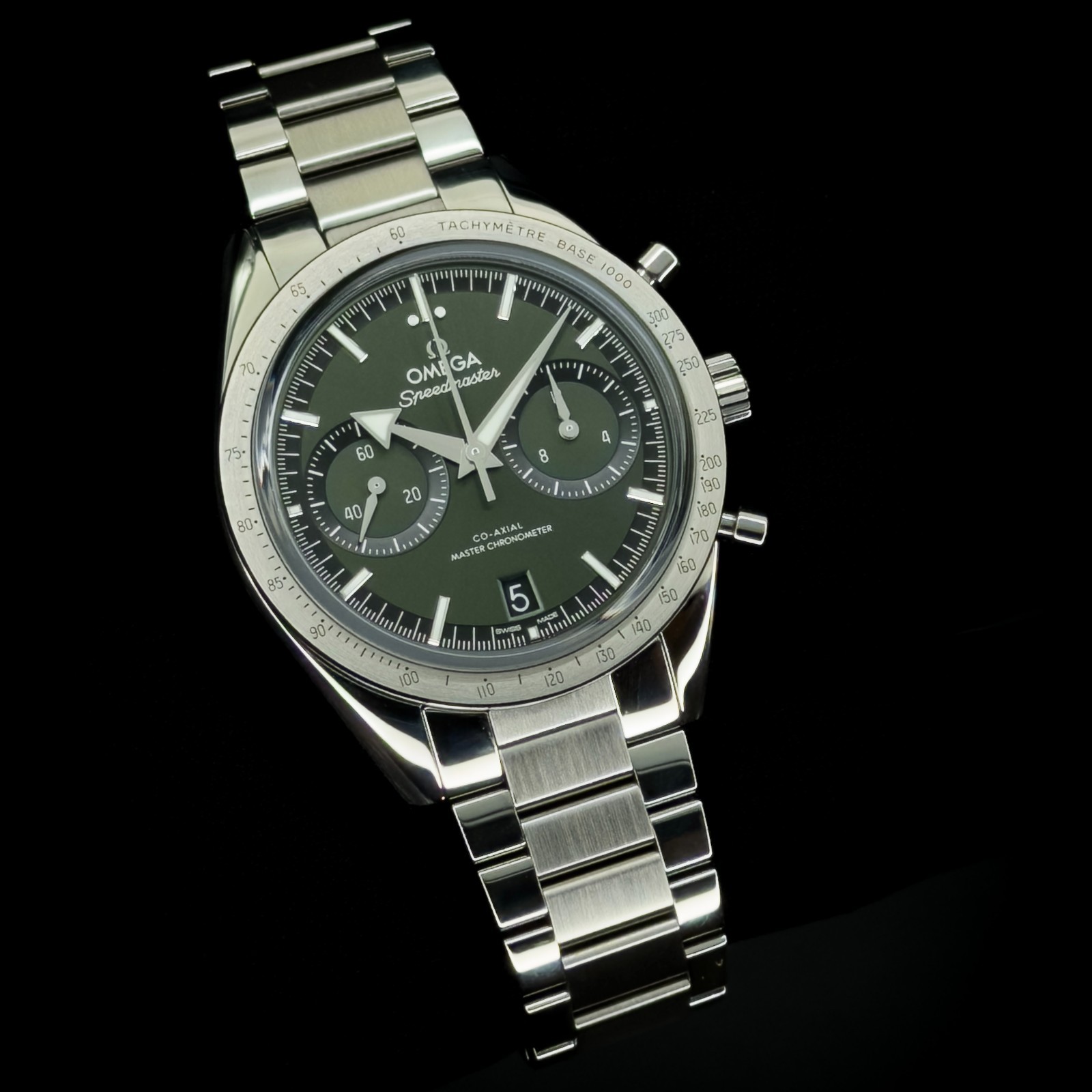 Omega Speedster ’57 40.5mm Green Dial 332.10.41.51.10.001 B+P Excellent