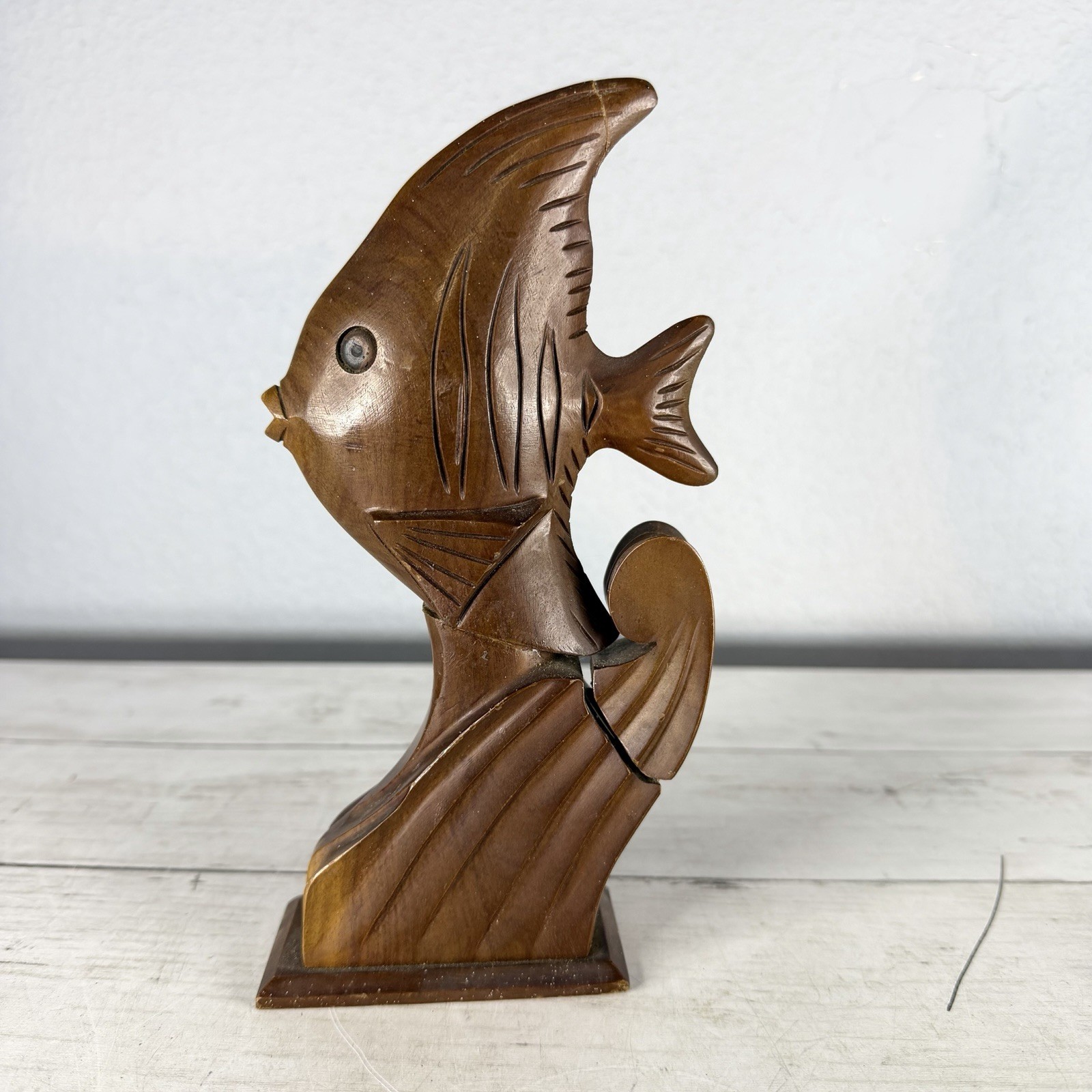 Rare Vintage 1940s Handcarved Hawaii Milo Wood Fish Hidden Perfume Bottle - Flaw Rare Vintage 1940s Handcarved Hawaii Milo Wood Fish Hidden Perfume Bottle - Flaw