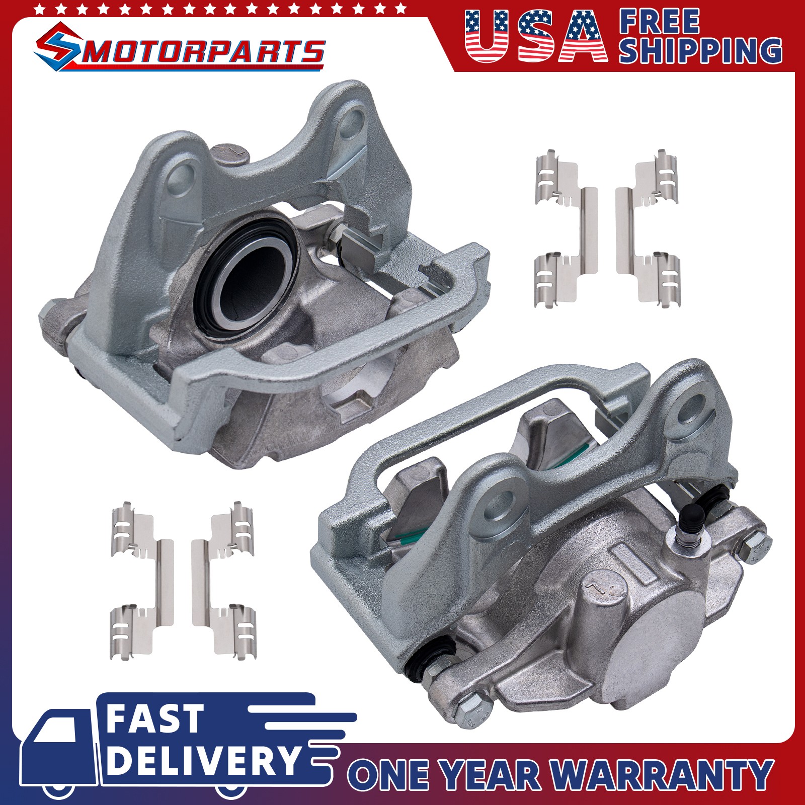 Rear Left & Right Brake Caliper For 07-18 Chevy Silverado 1500 Tahoe GMC Sierra