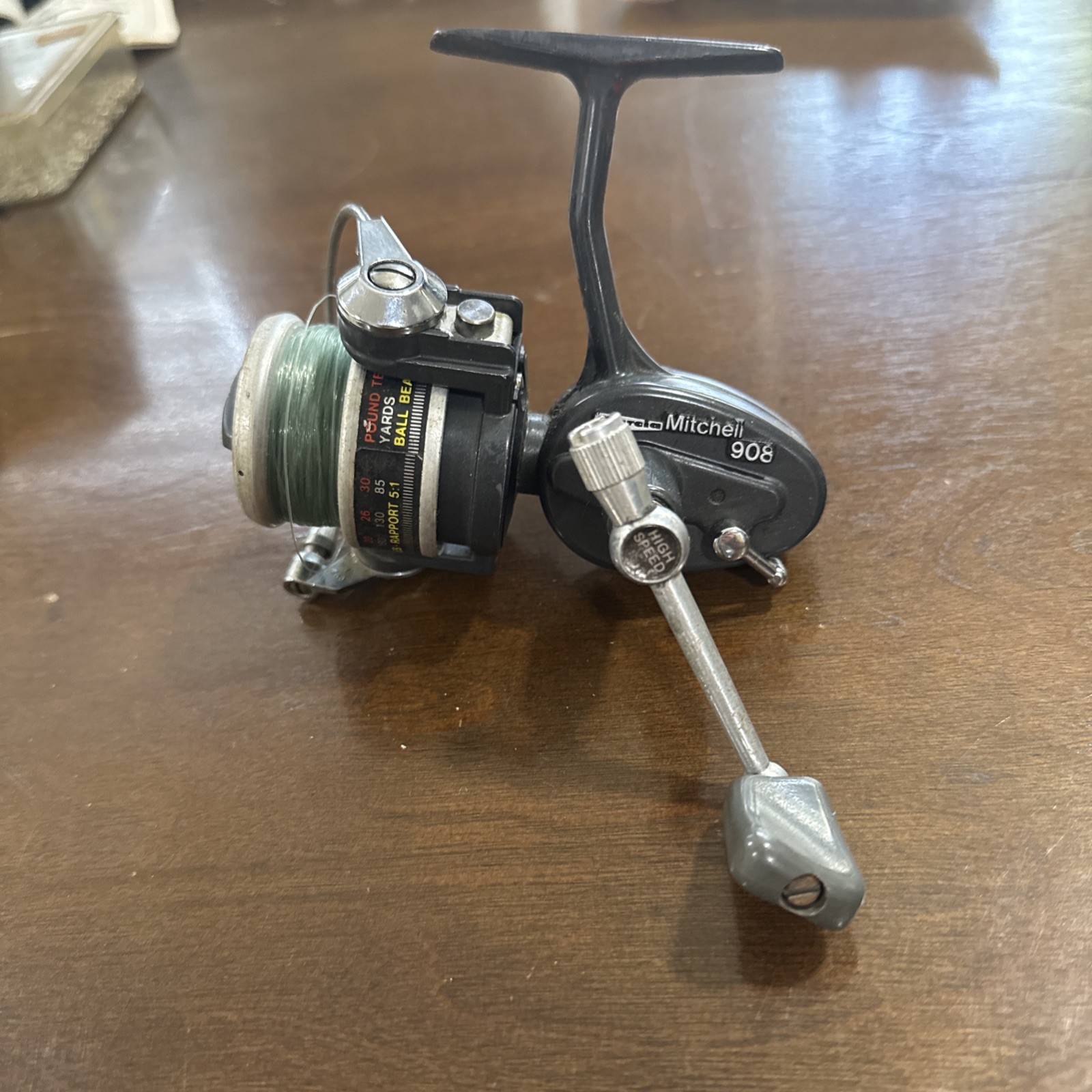 vintage garcia Mitchell 908 high speed Ball bearing France spinning fishing Reel vintage garcia Mitchell 908 high speed Ball bearing France spinning fishing Reel