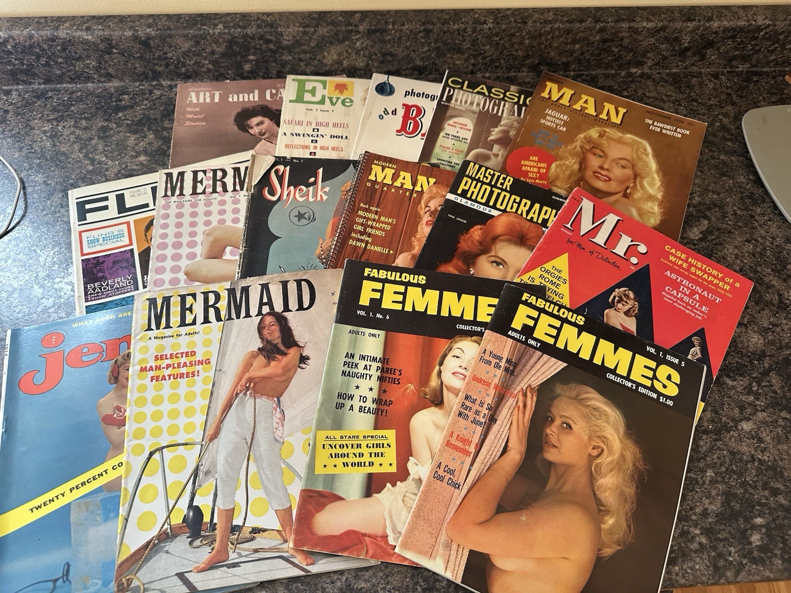 Lot of 15 Vintage Men’s Pin-Up Magazines 1950s 1960s Centerfolds Cheesecake Lot of 15 Vintage Men’s Pin-Up Magazines 1950s 1960s Centerfolds Cheesecake