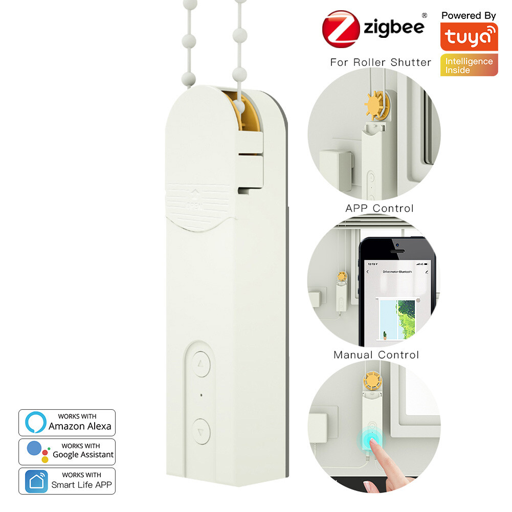 MOES ZigBee Smart Curtain Motor Roller Blinds Shutter Drive DIY With Solar Panel