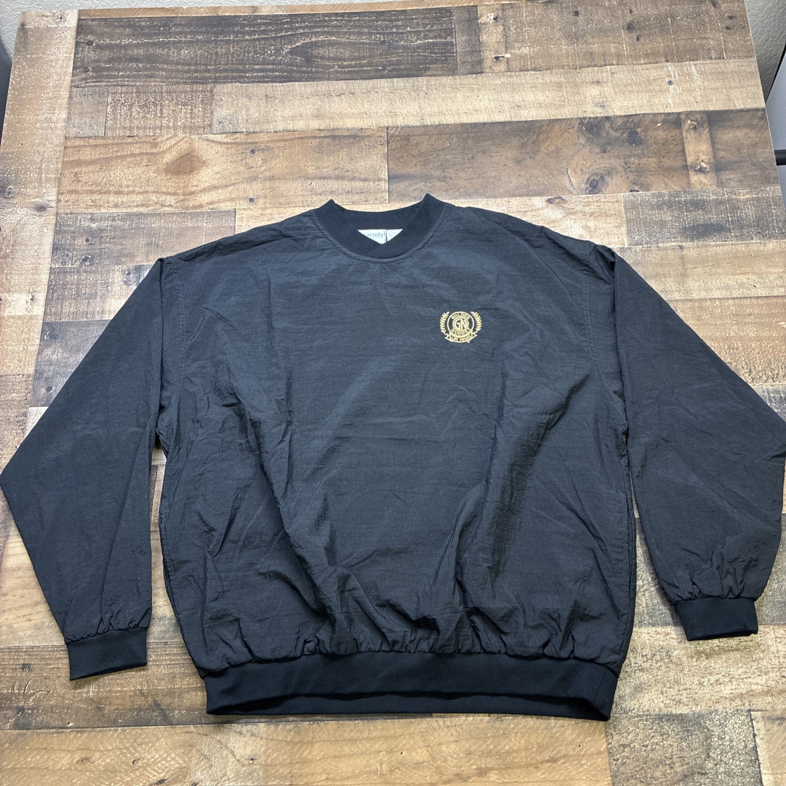 VTG Golden Nugget Las Vegas Nylon Pullover Jacket Black SZ L Large Barracuda VTG Golden Nugget Las Vegas Nylon Pullover Jacket Black SZ L Large Barracuda