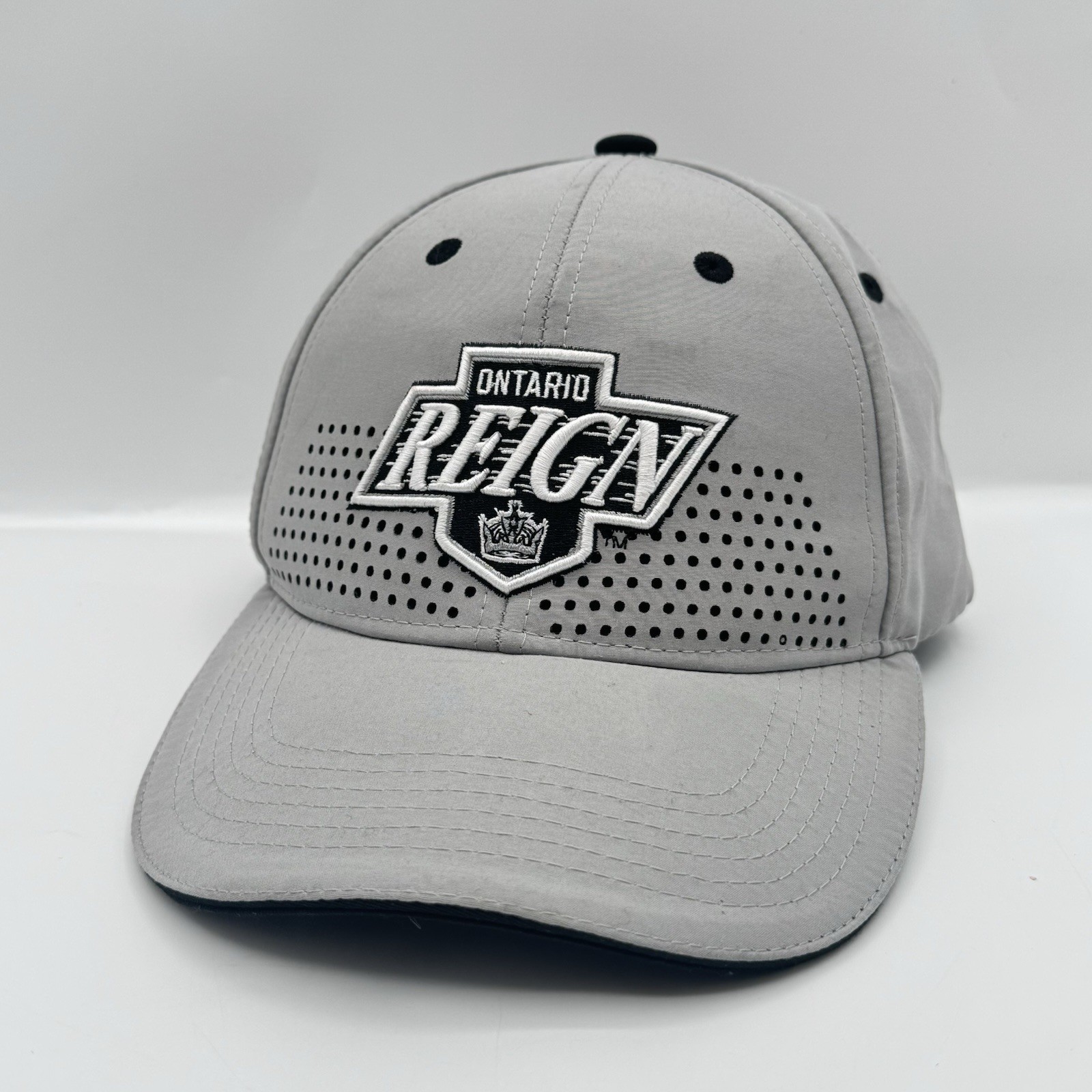 Ontario Reign Hat Gray AHL Hockey Adjustable Strap Melonwear Baseball Cap