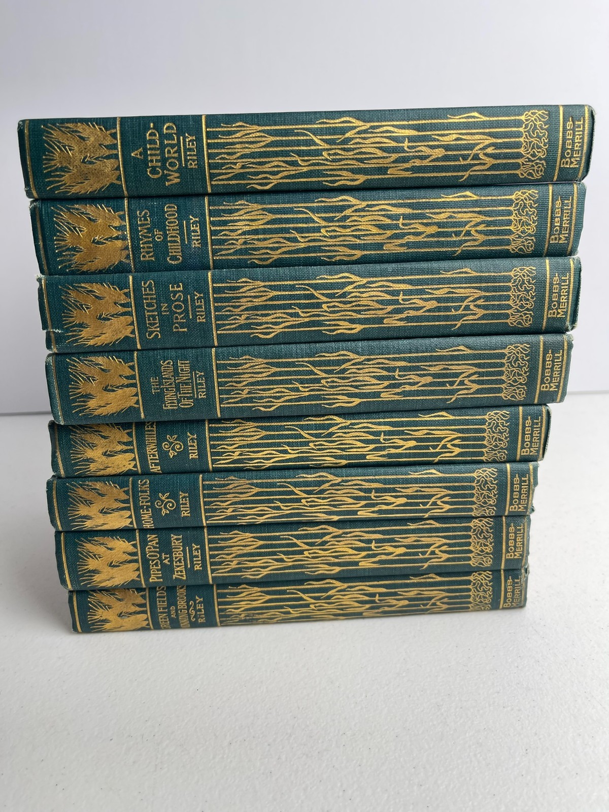 James Whitcomb Riley VTG 1890s book lot of 8