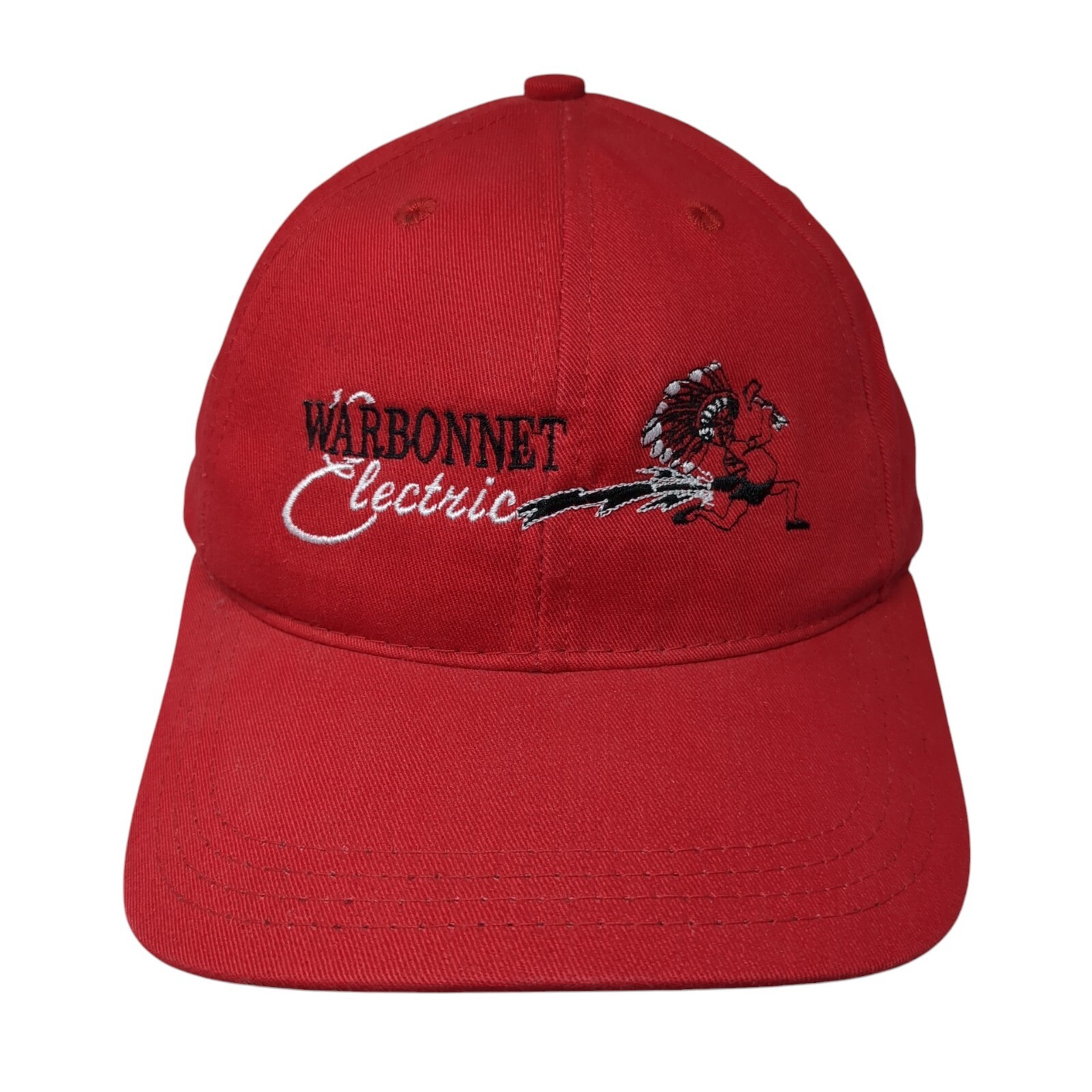 Warbonnet Electric Snapback Hat Red One Size Adjustable Embroidered 6 Panel