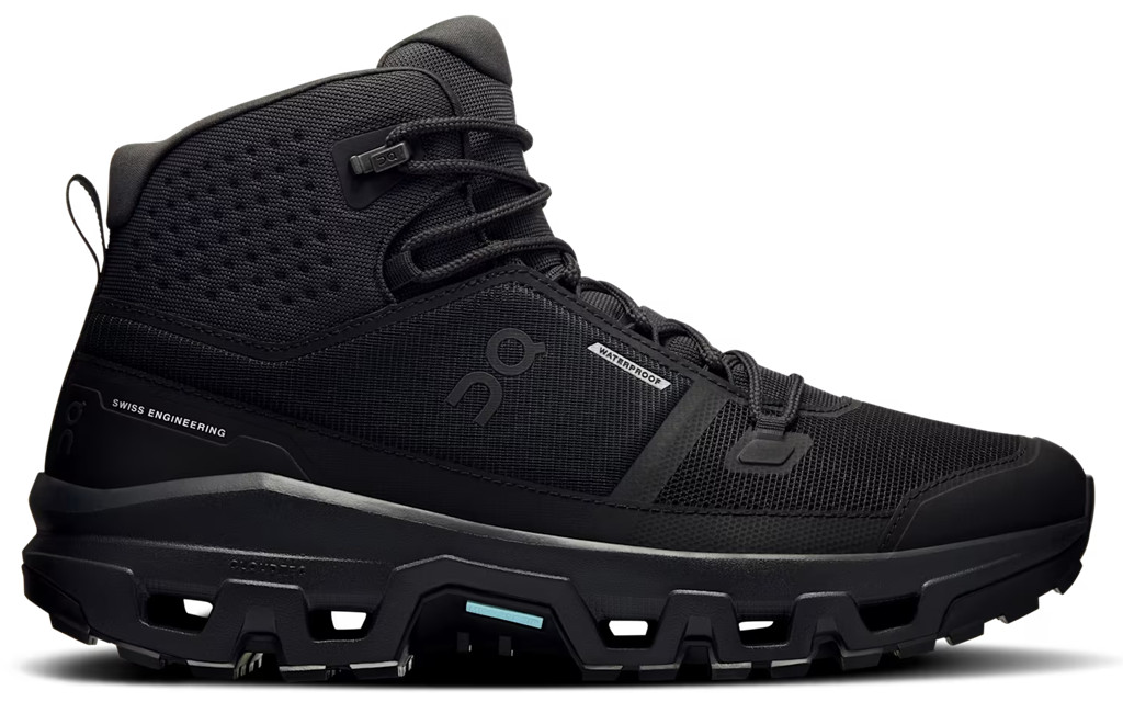 On Men's Cloudrock Mid Waterproof Hiking Boots | Black/Black -  US