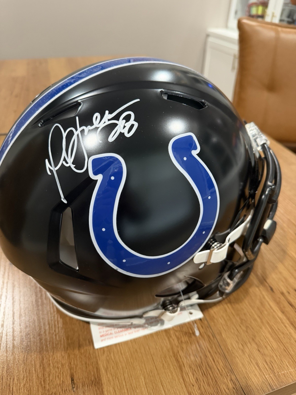 Marshall Faulk Indianapolis Colts Autographed Helmet Full Size Authentic Marshall Faulk Indianapolis Colts Autographed Helmet Full Size Authentic