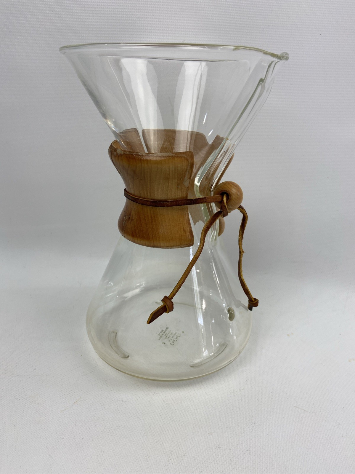 Vintage Chemex Pyrex Green Stamp Glass Pourover Coffee Maker 9.5 Vintage Chemex Pyrex Green Stamp Glass Pourover Coffee Maker 9.5