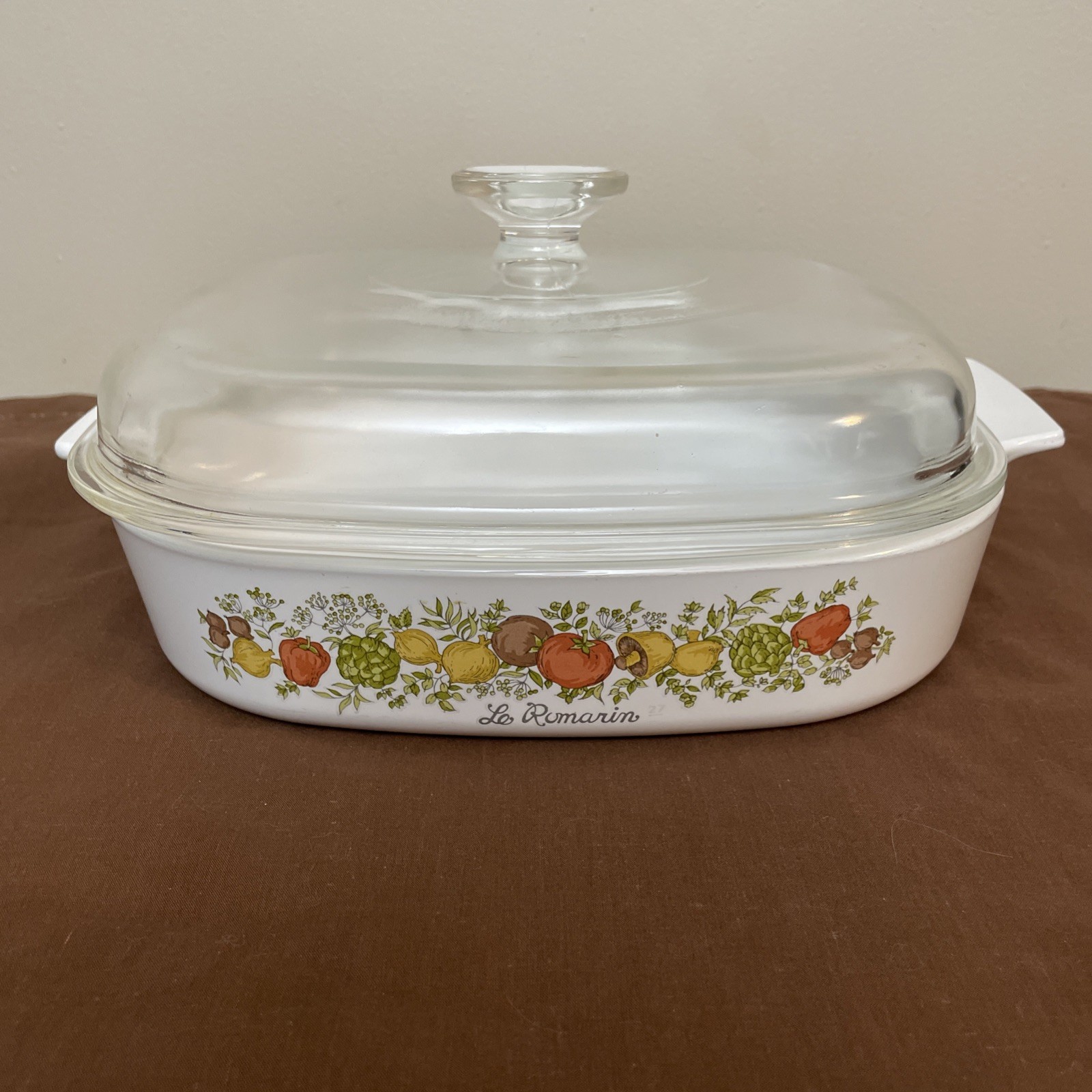 CorningWare Spice of Life A-10-B Casserole Dish 2.5 Qt With Pyrex A-12-C Lid