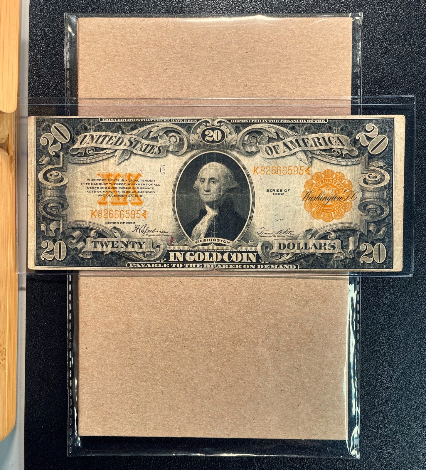 Fr. 1187 1922 $20 Gold Certificate - VF Comment Fr. 1187 1922 $20 Gold Certificate - VF Comment