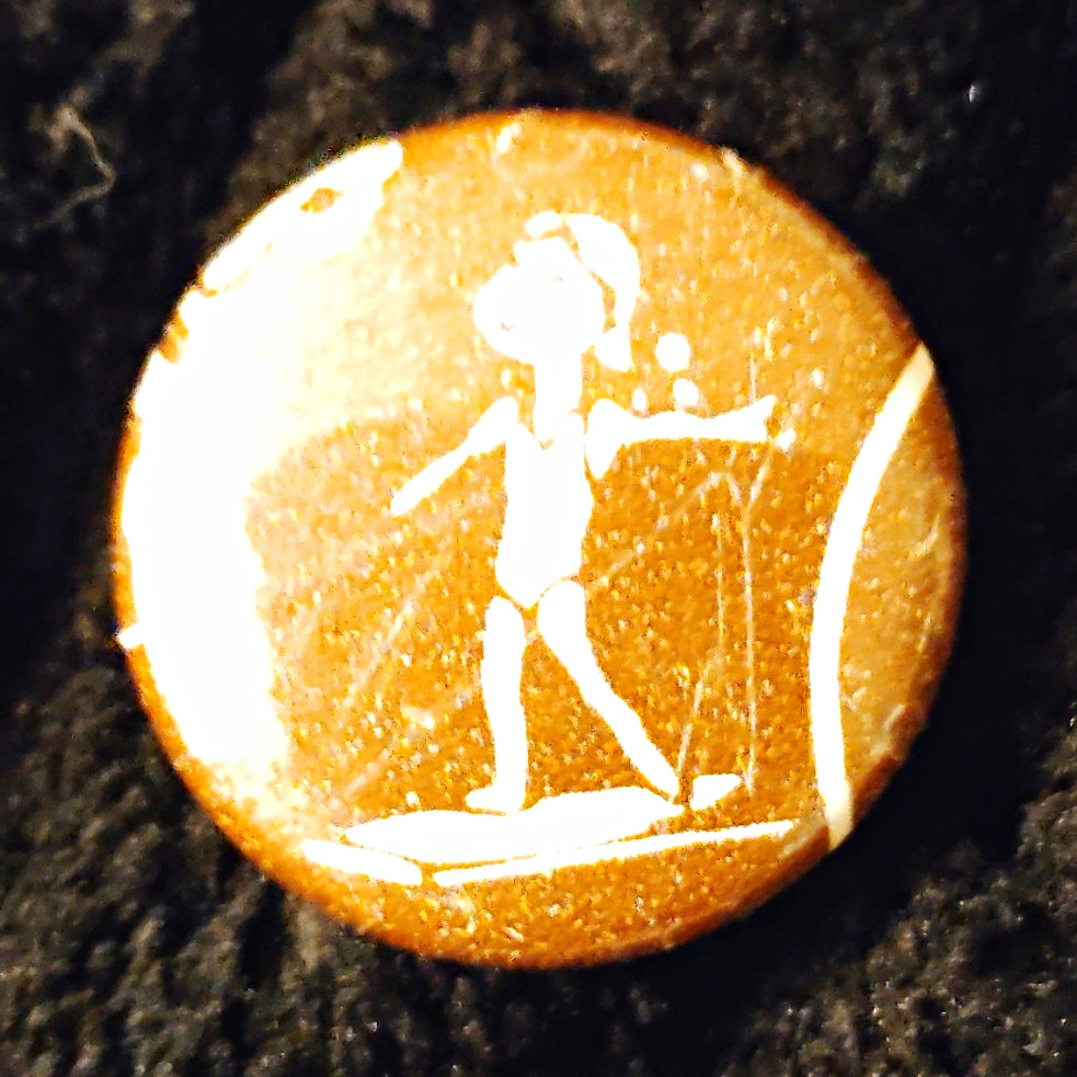 vintage Kellogg\'s PEP Cereal Premium pinback button. During the 1940s vintage Kellogg\'s PEP Cereal Premium pinback button. During the 1940s