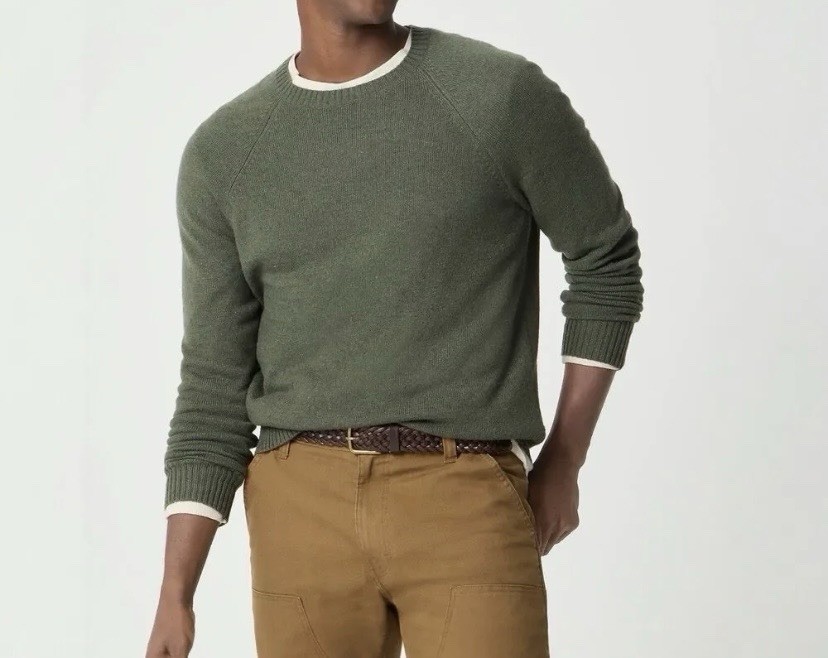 J Crew Sweater | Supersoft Lambs Wool Blend | Men’s Medium | Green | Retail: $98