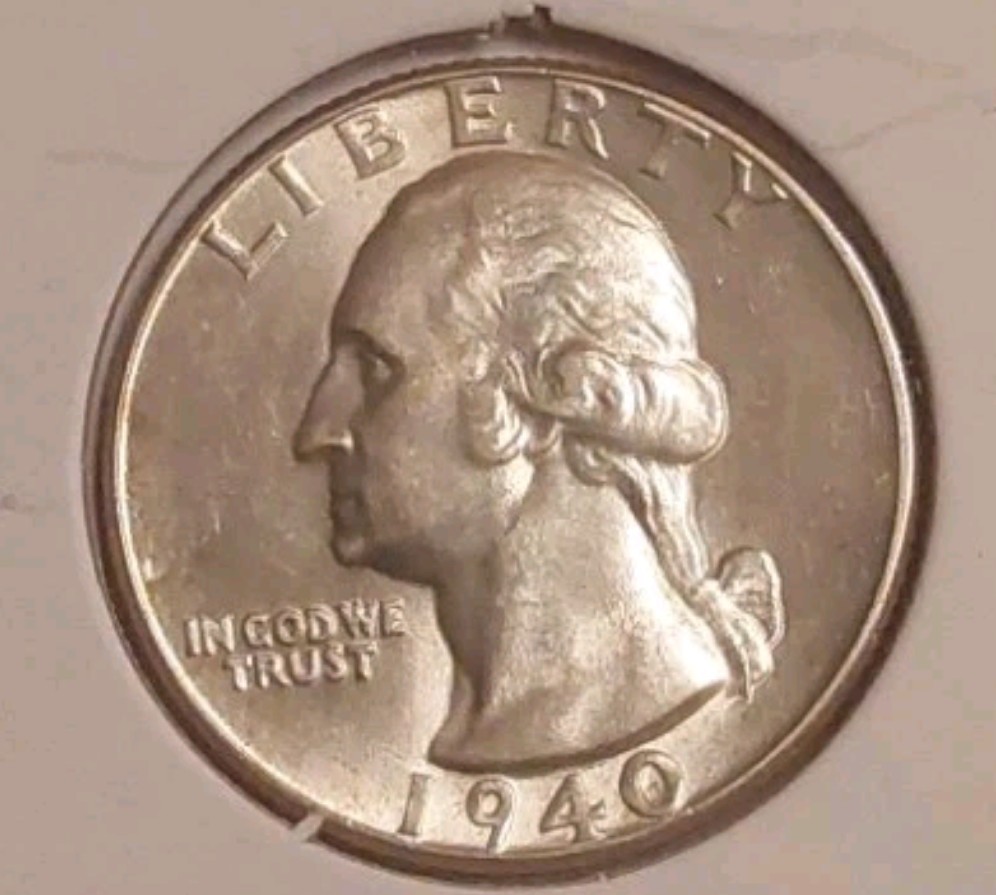 1940-P Washington Silver Quarter 25C US Coin Brilliant Uncirculated Free Post 1940-P Washington Silver Quarter 25C US Coin Brilliant Uncirculated Free Post