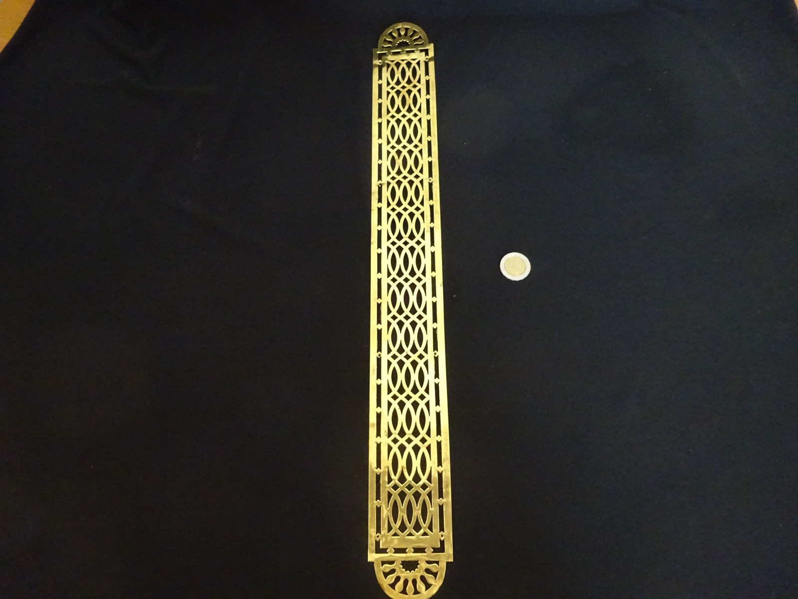 Antique Brass Finger Touch Plate Door Vintage Arts and Crafts  Hardware Art Deco
