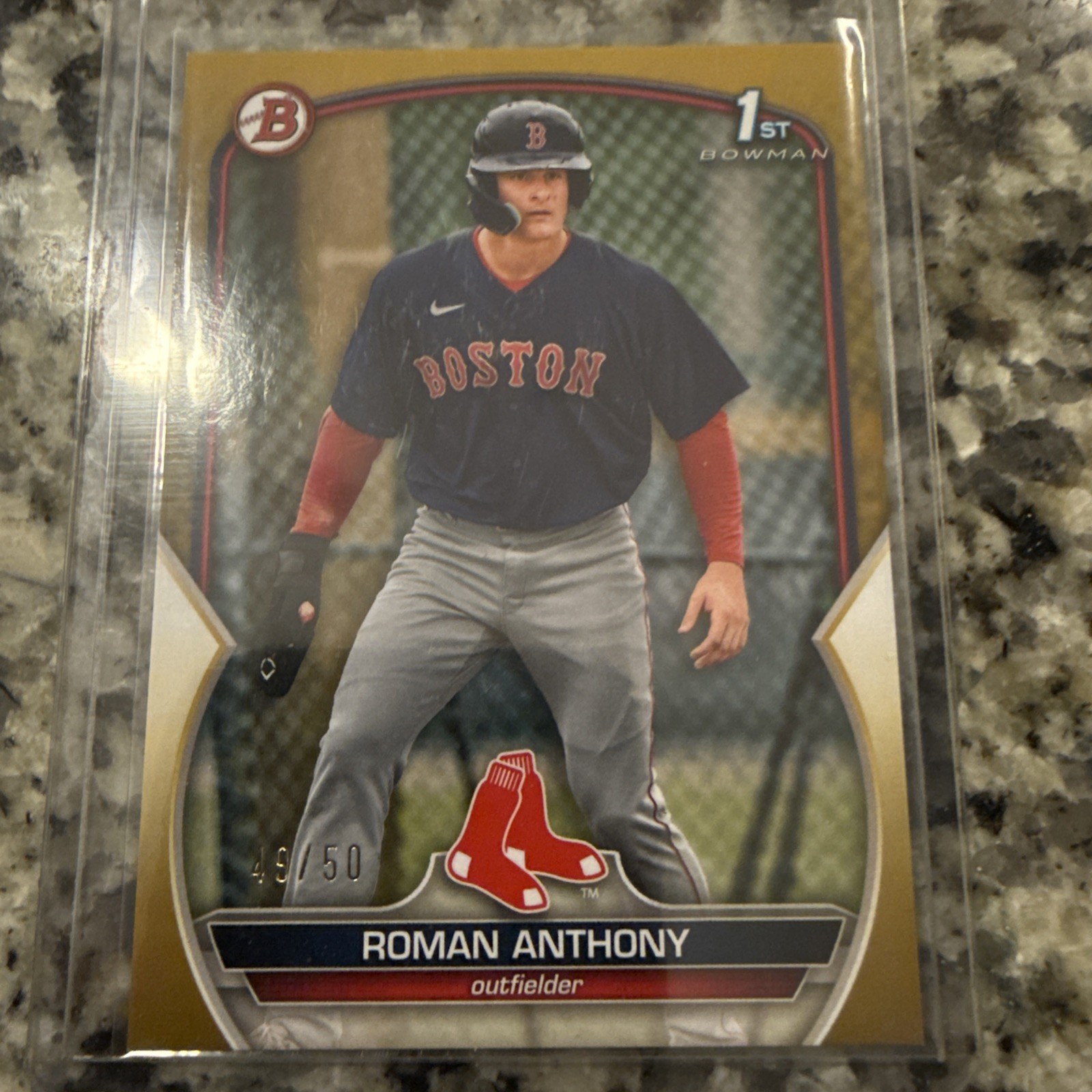 ROMAN ANTHONY 2023 BOWMAN BP71 1ST GOLD RC 49/50 ROMAN ANTHONY 2023 BOWMAN BP71 1ST GOLD RC 49/50