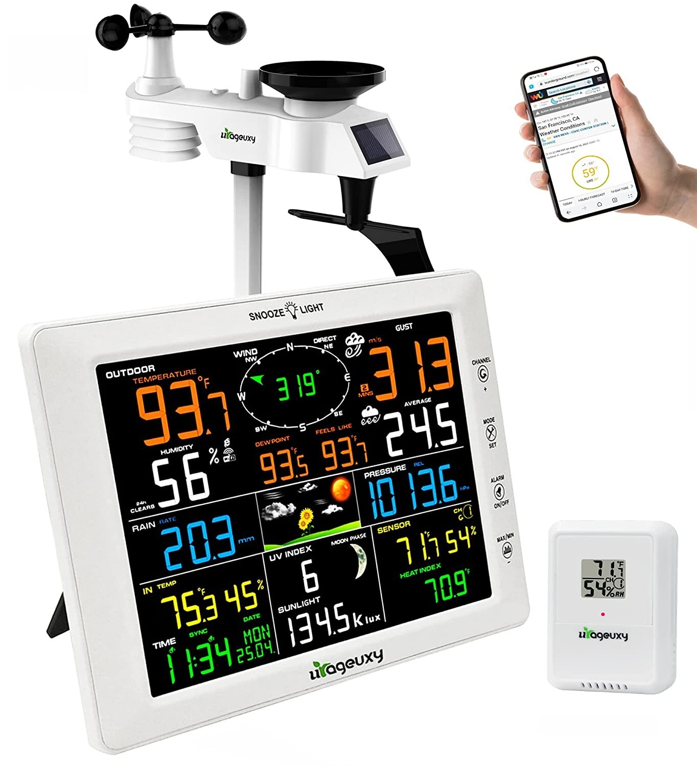 Home Wi-Fi Smart Weather Station Big 10