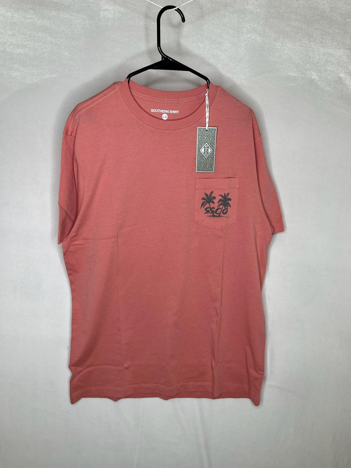 Southern Shirt Mens Large Pink Get Lost Tee Pocket Beach Sunset Graphic NEW