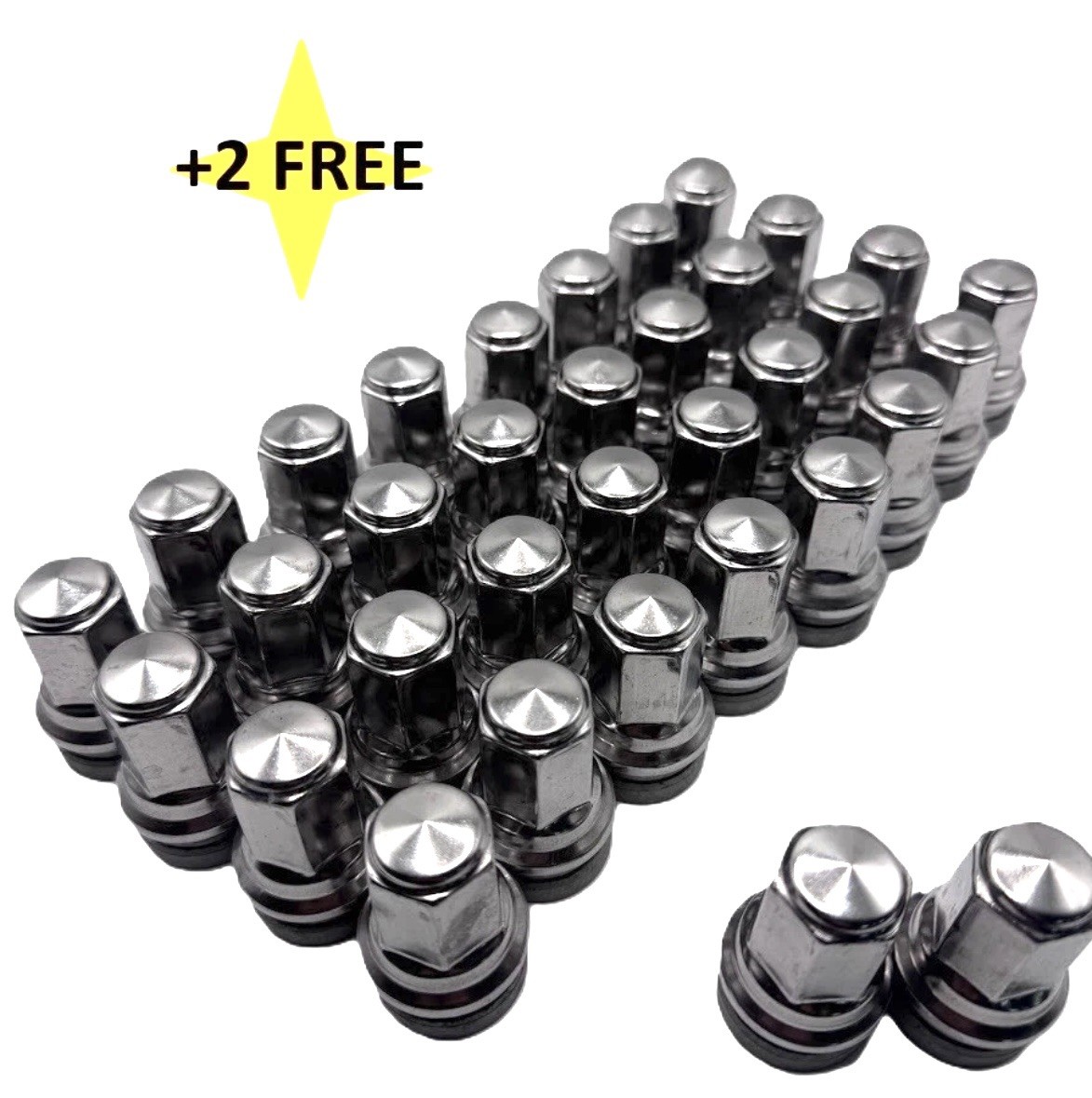 OEM 2017-CURRENT F-250 CHROME LUG NUTS, HCPZ-1012-B FULL SET OF 32 + 2 FREE OEM 2017-CURRENT F-250 CHROME LUG NUTS, HCPZ-1012-B FULL SET OF 32 + 2 FREE