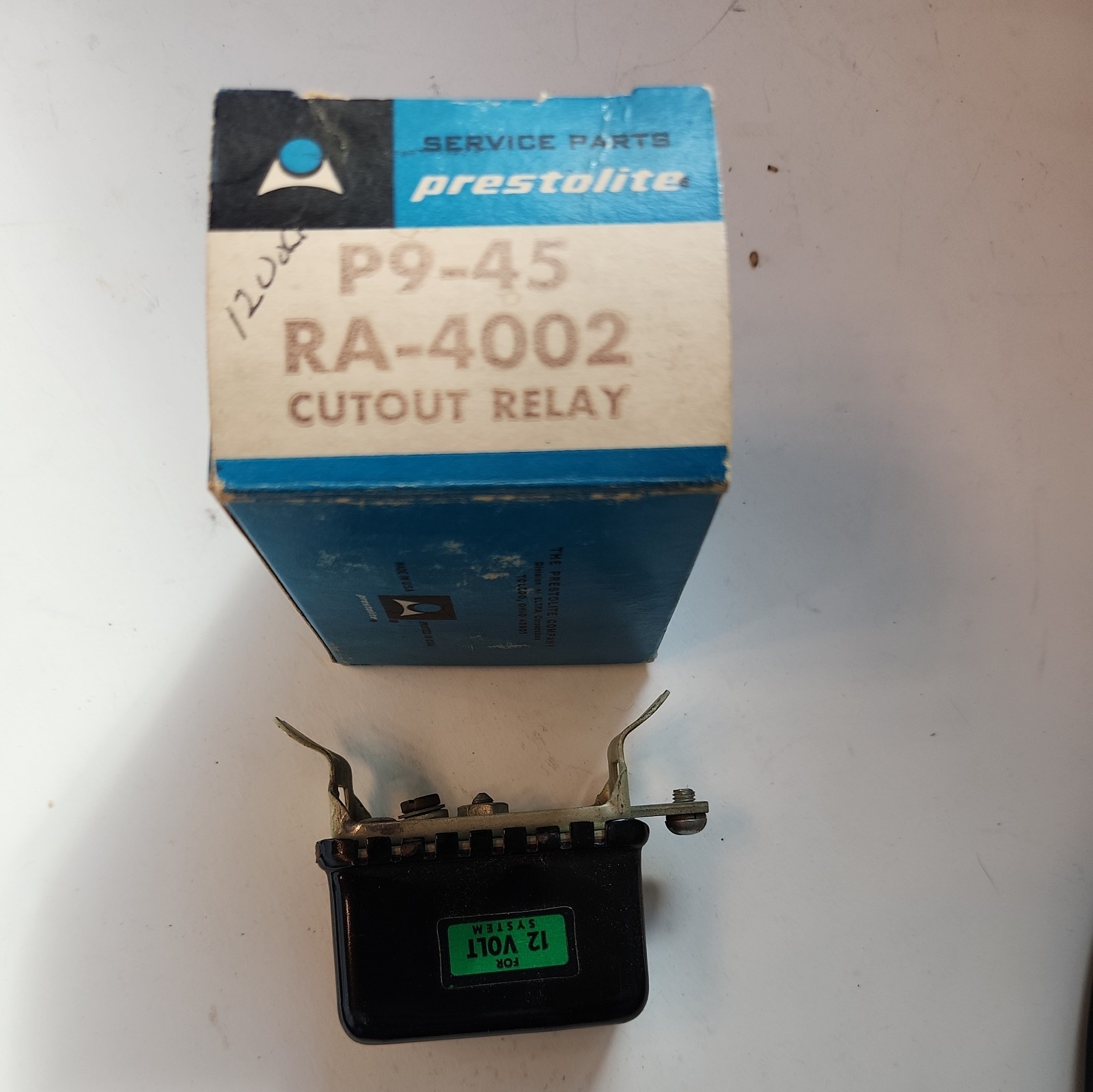 Prestolite RA-4002 P9-45 12 Volt Cutout Relay Generator Regulator NOS OEM