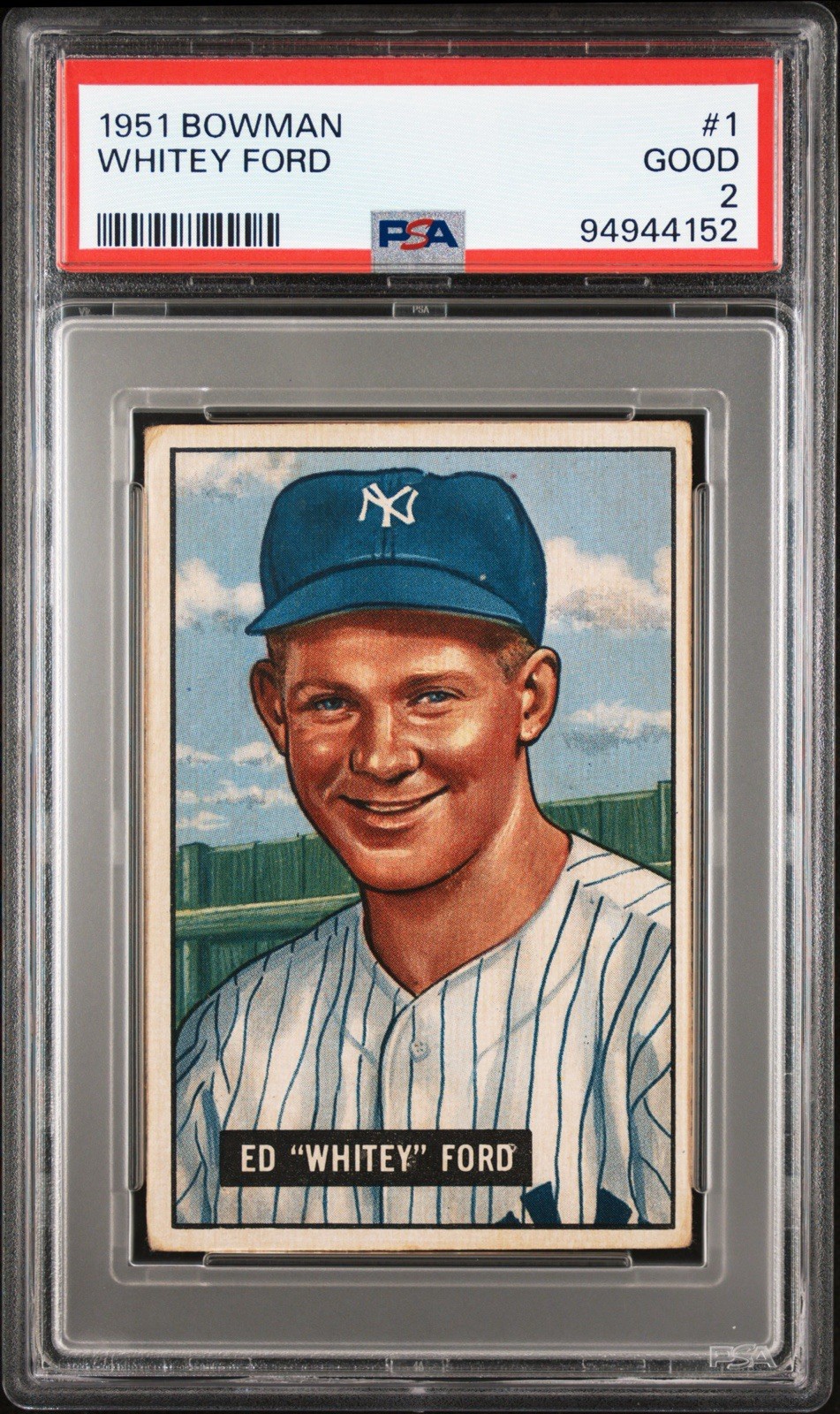 Bowman 1951 Bowman Whitey Ford New York Yankees #1 RC PSA 2 Baseball Card