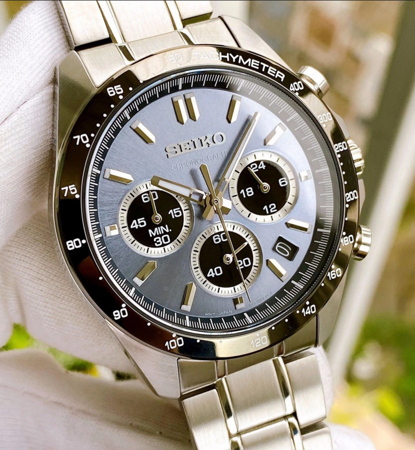Seiko Spirit SBTR027 Chronograph Blue Dial Stainless Steel Men\'s Watch