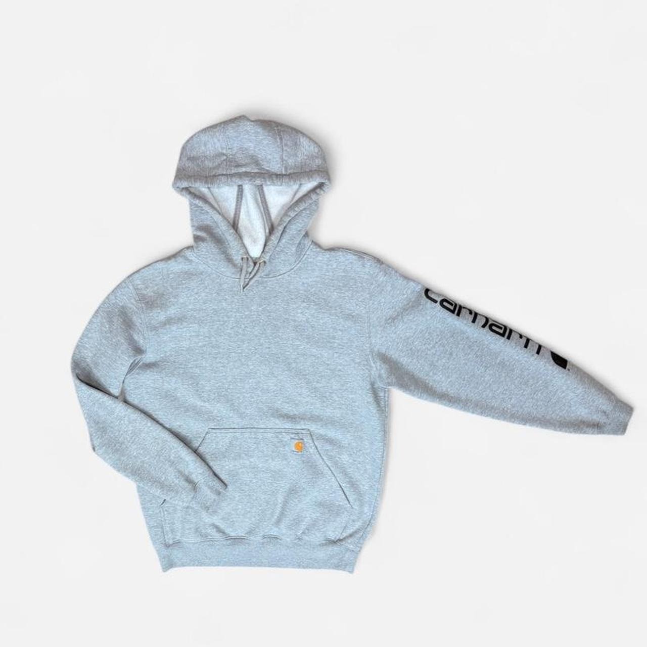 Carhartt Loose Fit Logo Sleeve Hoodie Gray Heather Mens Size M Carhartt Loose Fit Logo Sleeve Hoodie Gray Heather Mens Size M