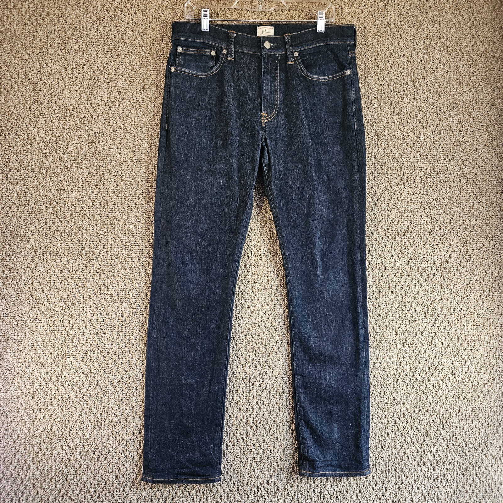 J Crew 770 Jeans Mens Sz 32x32 Skinny Pockets Low Rise Blue Denim