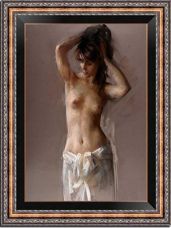 Hand Painted Oil Painting art Impression female woman Nude On Canvas 24