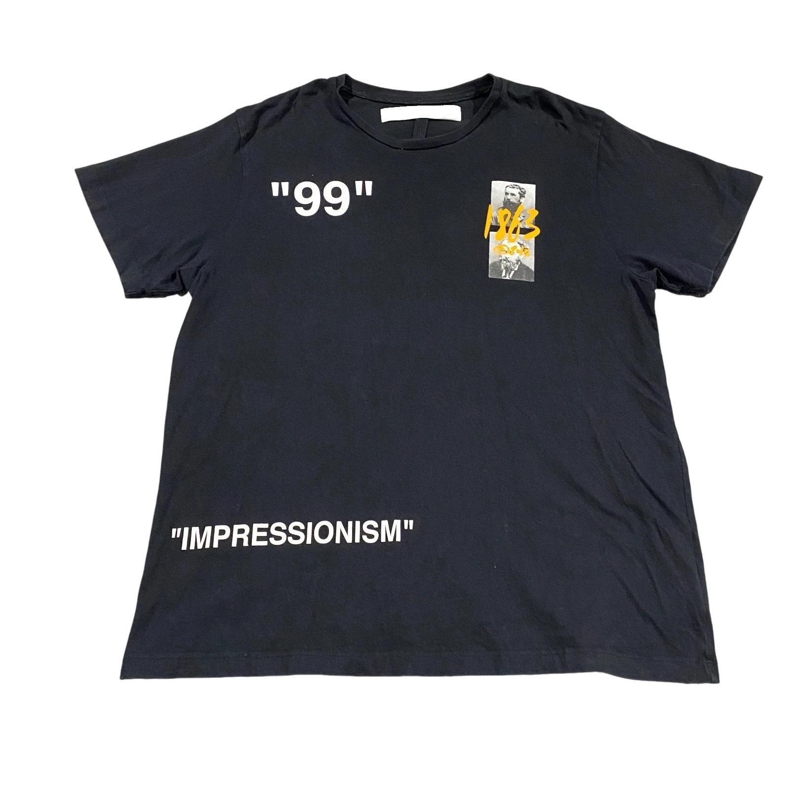 Off-White Impressionism 99 T-Shirt Mens L Black Graphic Tee Virgil Abloh Off-White Impressionism 99 T-Shirt Mens L Black Graphic Tee Virgil Abloh