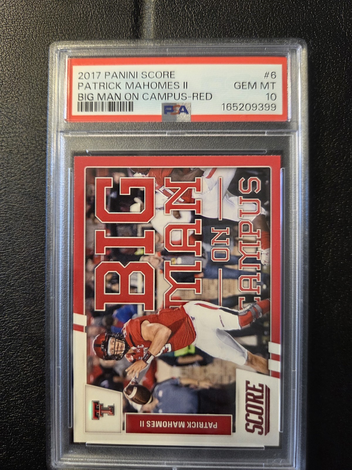 Patrick Mahomes 2017 Panini Score Big Man On Campus Chiefs PSA 10 Patrick Mahomes 2017 Panini Score Big Man On Campus Chiefs PSA 10